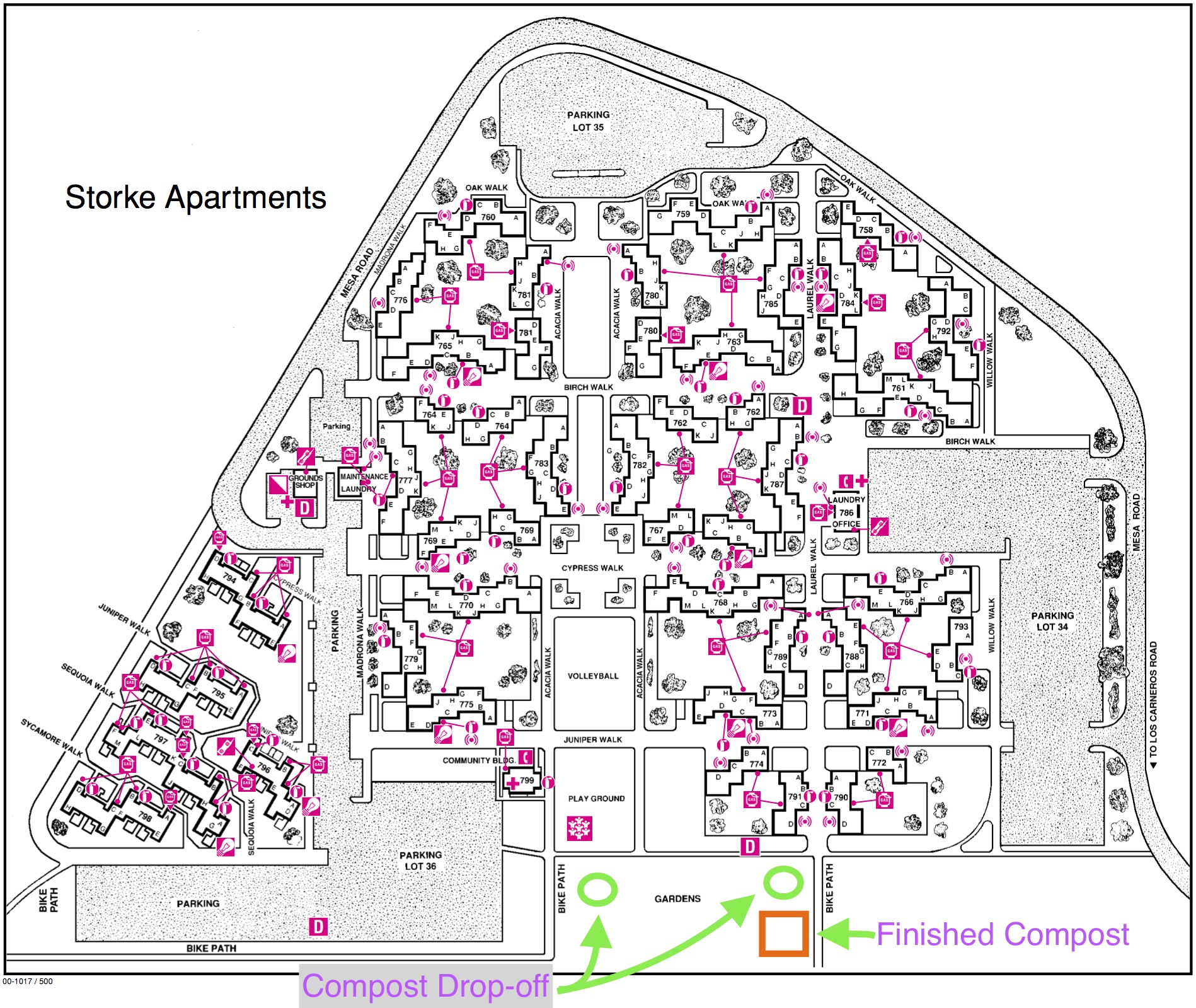 Storke Garden Map 2016